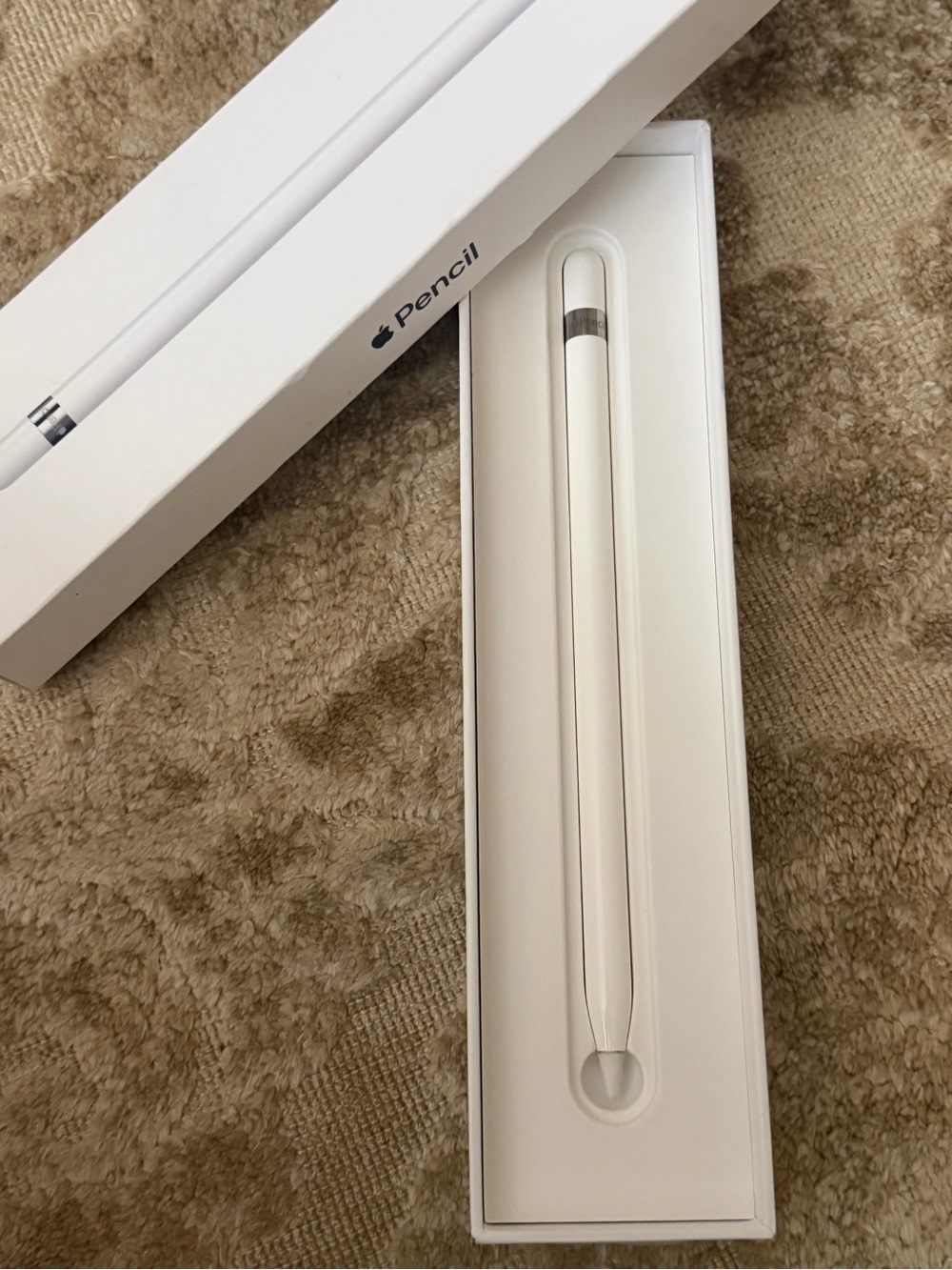 Apple Pencil White with Silver Accent - Stylus in Original Tray